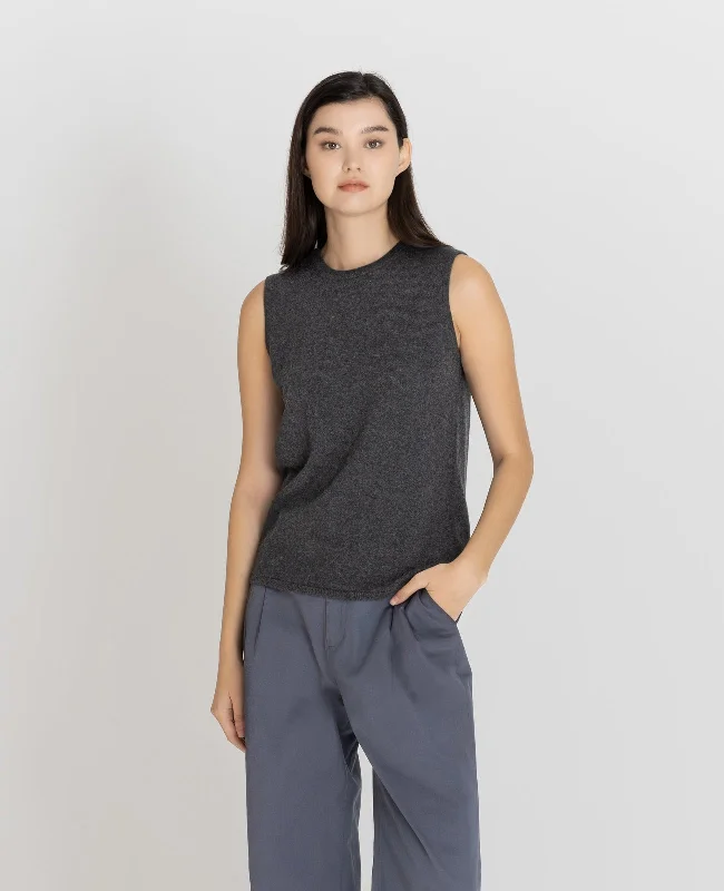 Referral Discount Cashmere Crew Neck Vest