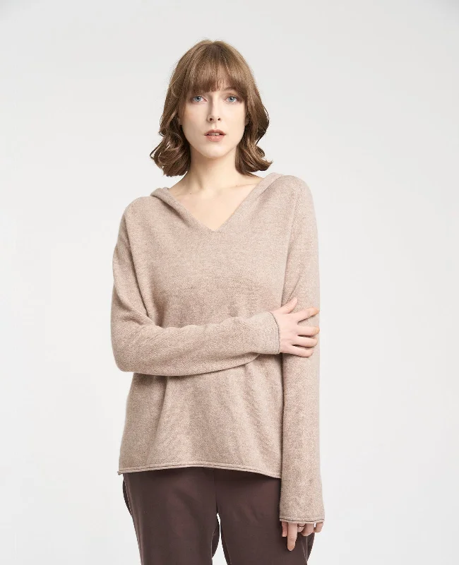 Super Sale Cashmere V-Neck Hoodie