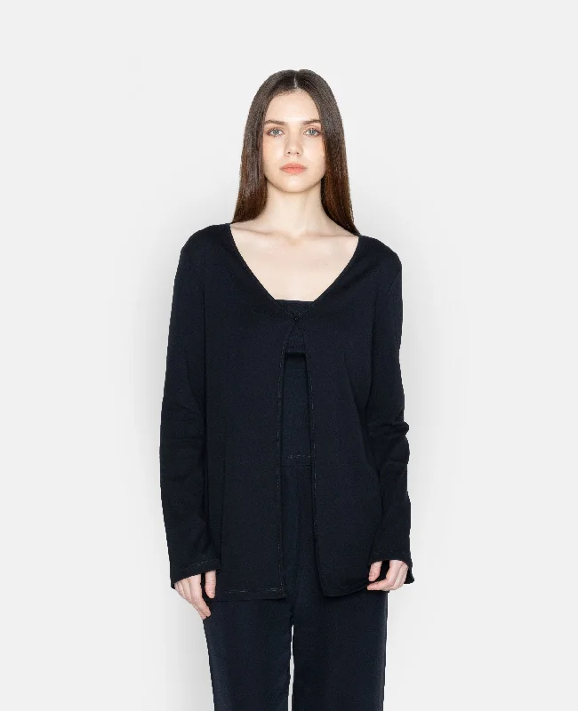 Best Bargains Supima Single Button Ribbed Cardigan