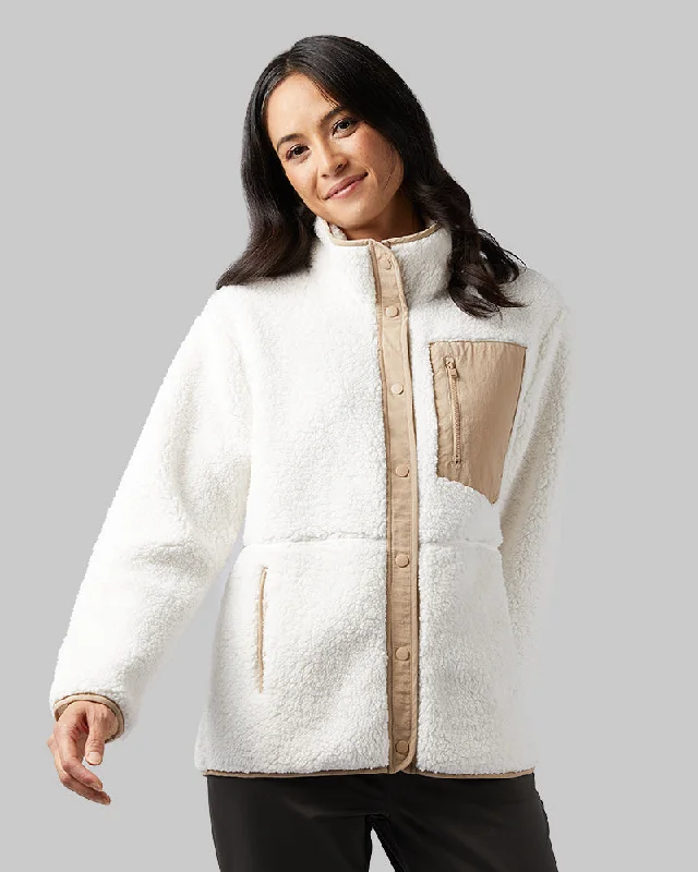 Savings Galore WOMEN'S COZY SHERPA SNAP JACKET
