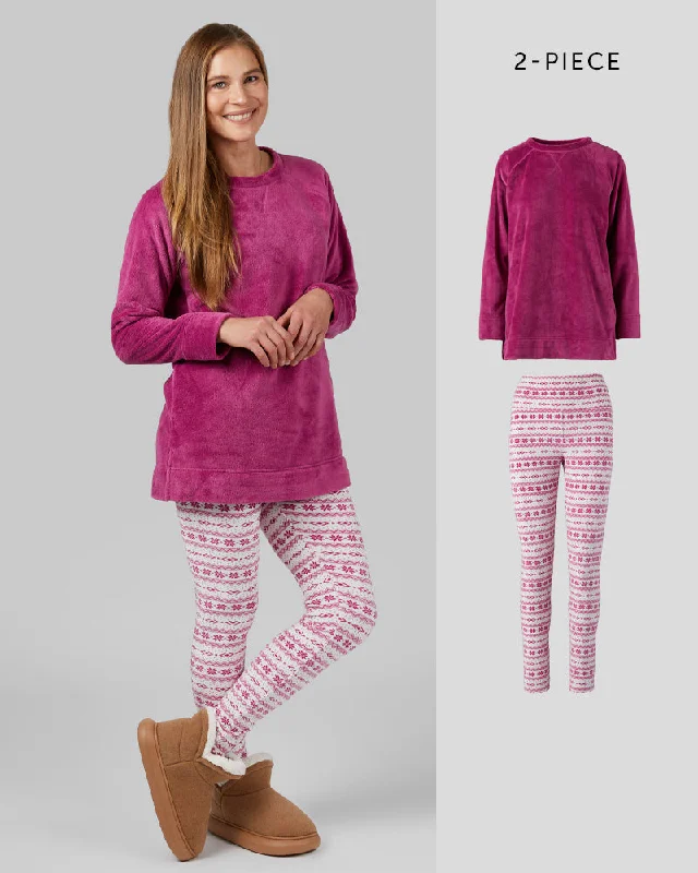 Savings Alert WOMEN'S 2PC PLUSH SLEEP SET