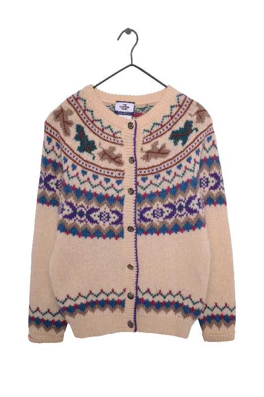 Special Discount Wool Autumn Leaves Cardigan