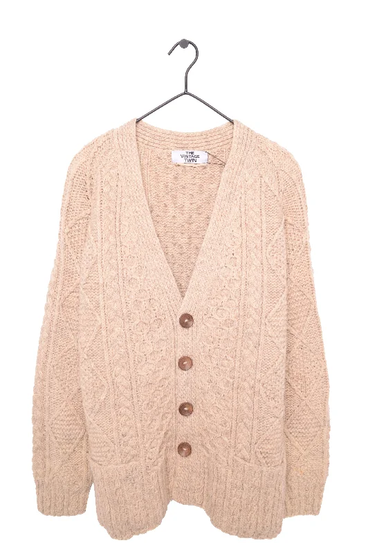 Unmissable Offer Wool Cable Knit Cardigan