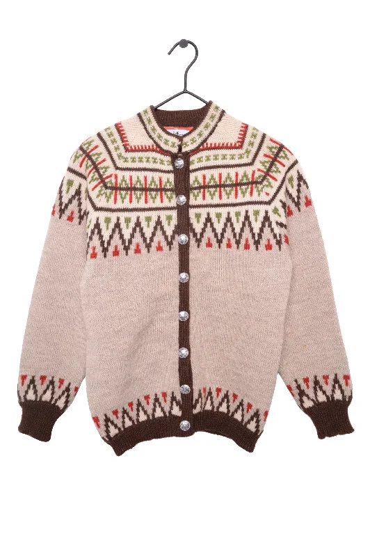 Doorbuster Deal Wool Nordic Cardigan