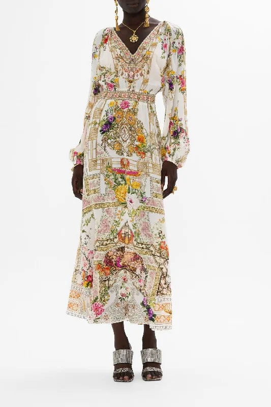 Inventory Reduction RAGLAN SHIRRED WAIST DRESS EGYPTIAN ROSE