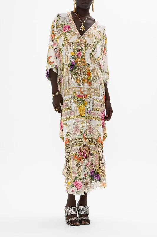 Now or Never GATHERED WAIST KAFTAN EGYPTIAN ROSE