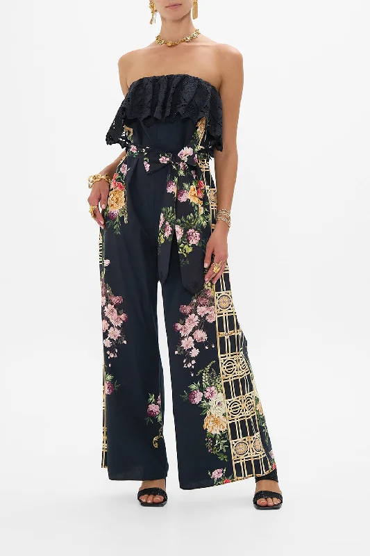Reduced Prices STRAPLESS JUMPSUIT WITH FRILL ADORNED IN ALEXANDRIA