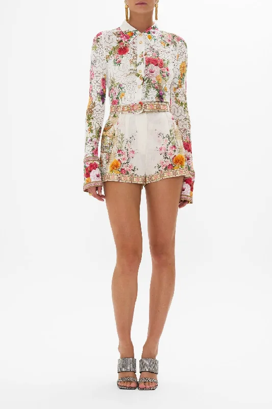 Price Buster SILK SPLICED KNIT SHIRT EGYPTIAN ROSE