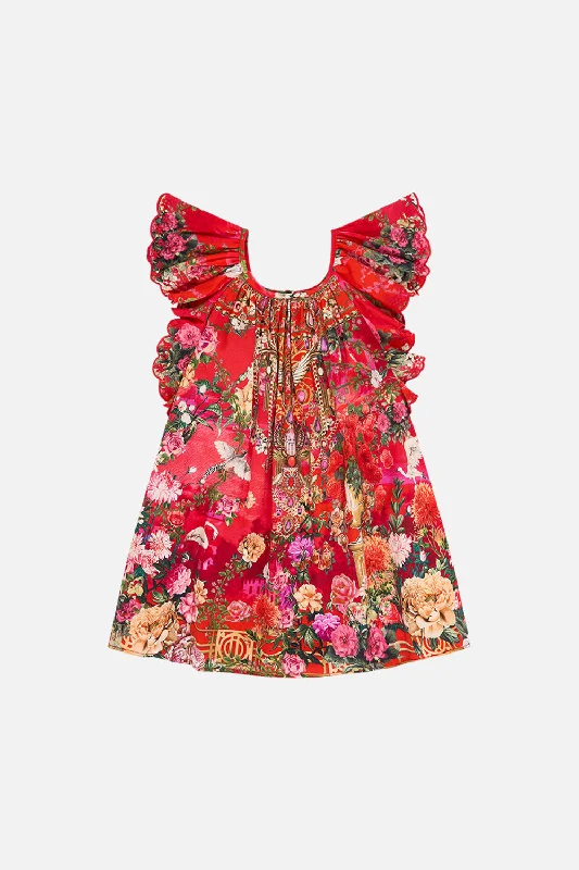 Final Markdown KIDS FRILL SLEEVE TOP 4-10 SWEET HOME ALEXANDRIA