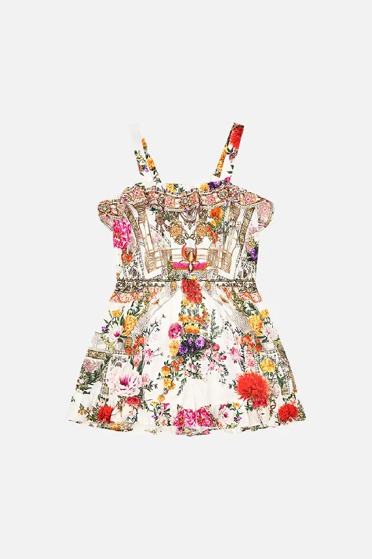 Exclusive Savings KIDS FRILL PLAYSUIT WITH ELASTIC WAIST 4-10 EGYPTIAN ROSE