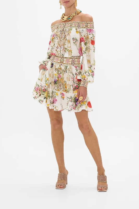 Online Exclusive OFF SHOULDER SHORT DRESS EGYPTIAN ROSE