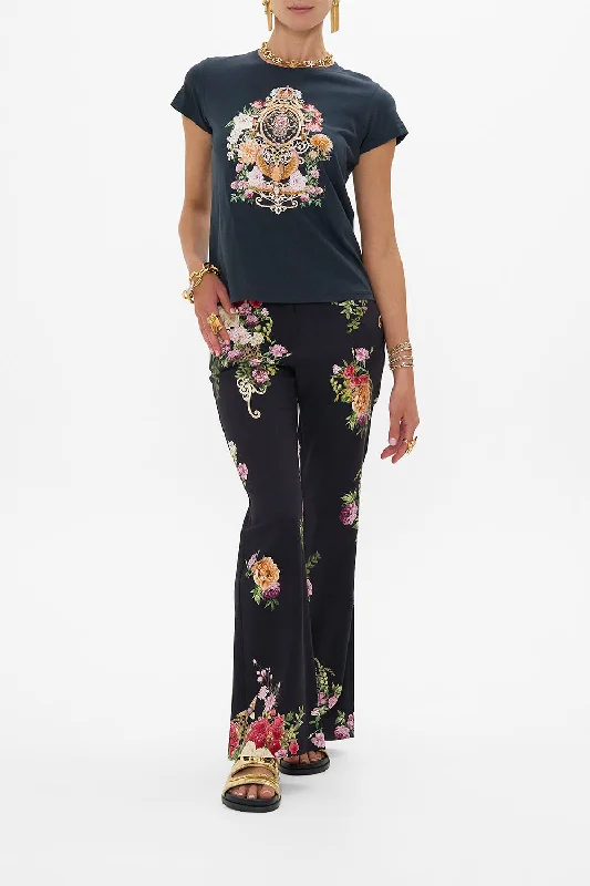 Deal Zone SLIM FIT ROUND NECK T-SHIRT - BLK/MULTI ADORNED IN ALEXANDRIA