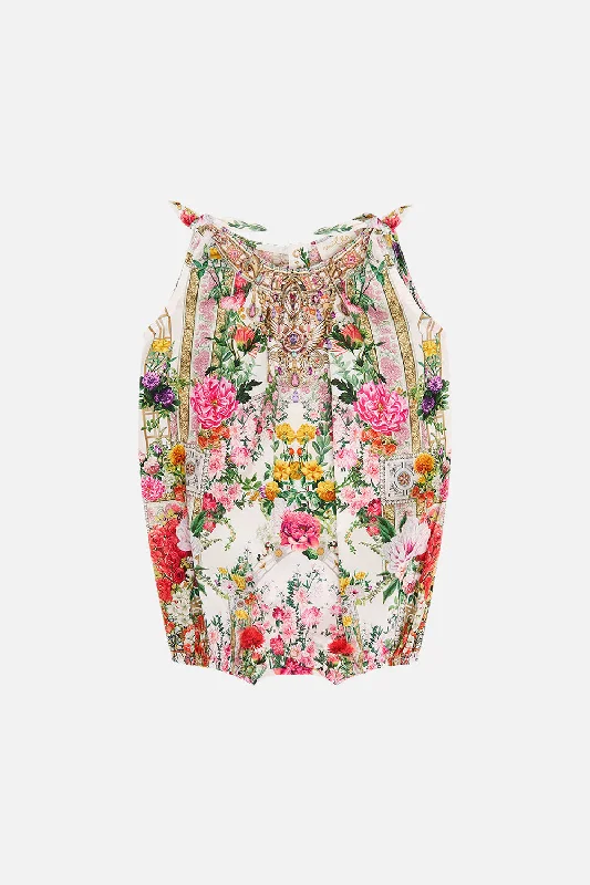 Final Clearance BABIES TIE SHOULDER ROMPER EGYPTIAN ROSE