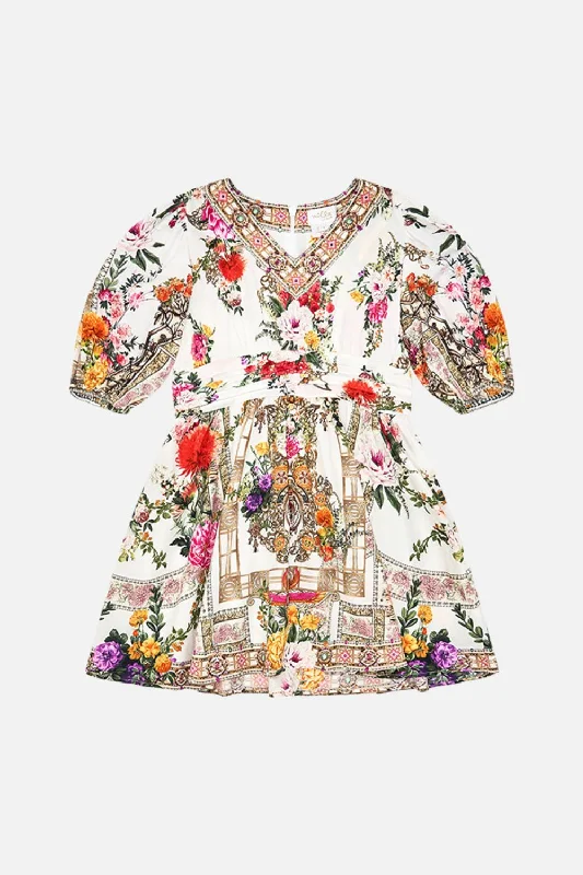 Amazing Deals KIDS MINI DRESS WITH WAIST SASH & BOW 12-14 EGYPTIAN ROSE