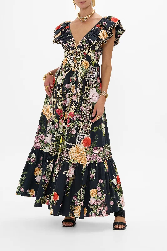 Massive Deals FRILL NECK DRESS WITH HARDWARE ADORNED IN ALEXANDRIA