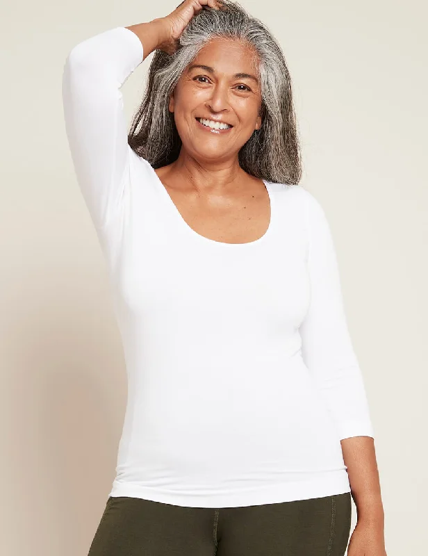 TIME-Limited Offer 3/4 Sleeve Top - White