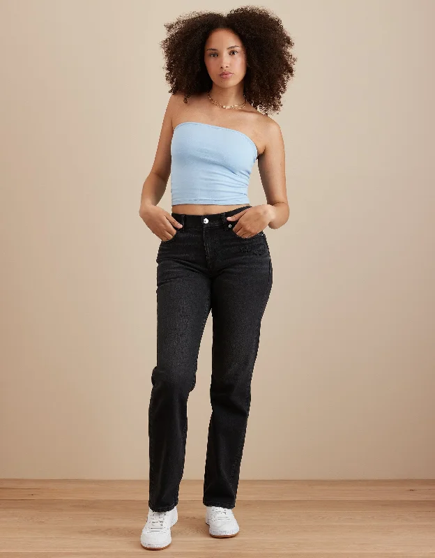 Incredible Offers AE Stretch Curvy Straight Jean