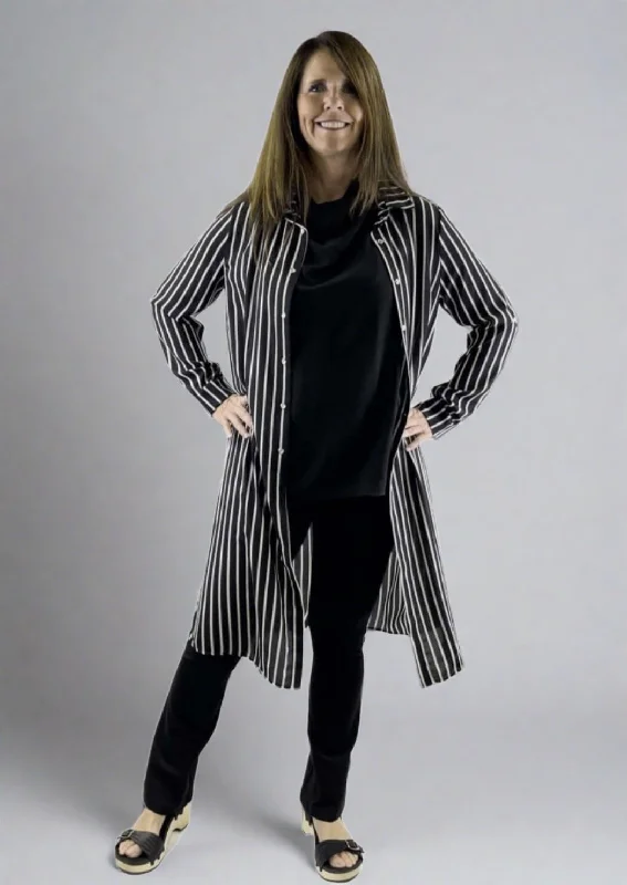 Warehouse Sale Be Chic Snap Front Long Dress Top Made in USA - Clearance Final Sale