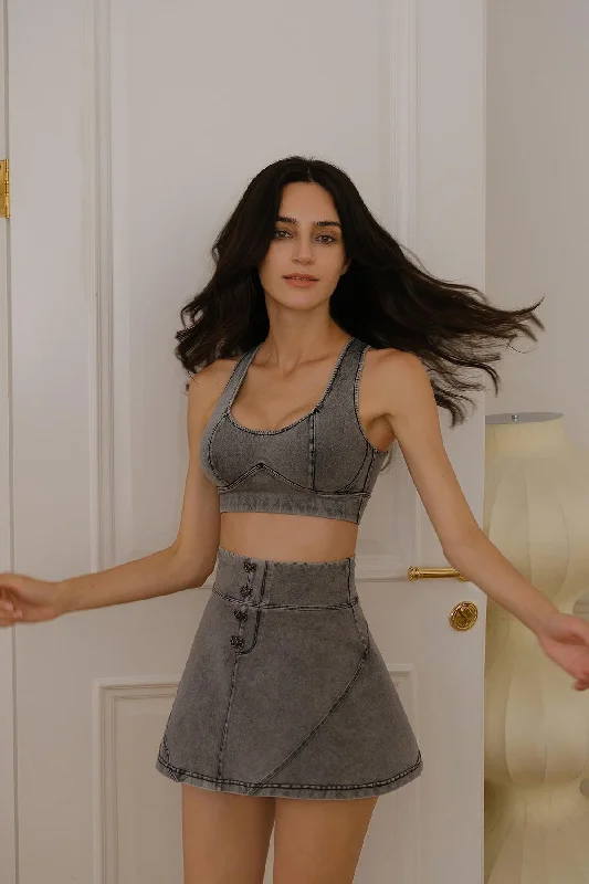 Act Now Beyond Denim Skirt