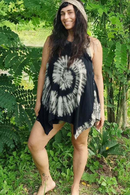 Reduced Prices Black Swirl Tie Strap Sundress