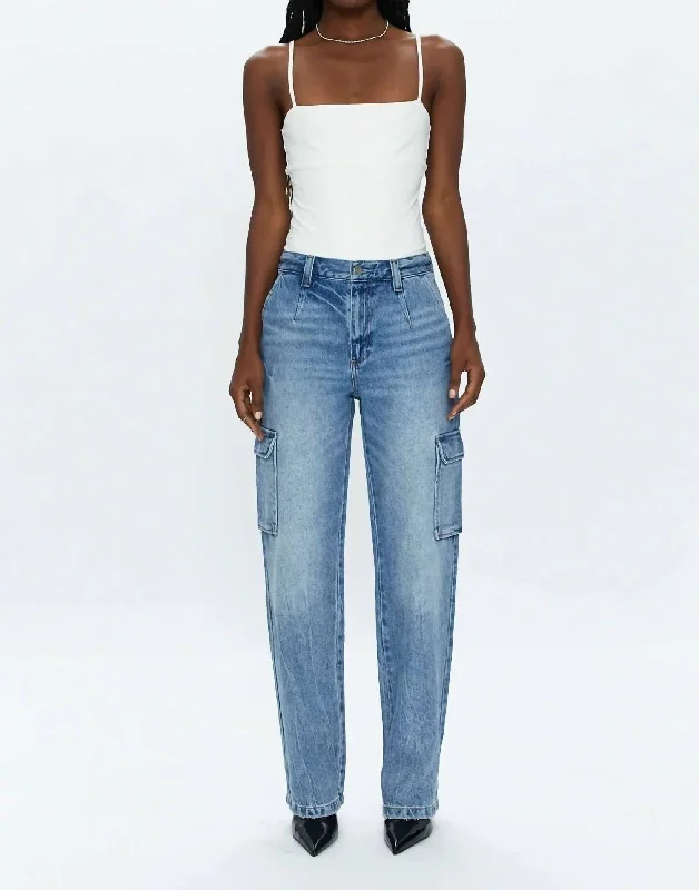 Big Discounts Bobbie Cargo Mid Rise Vintage Pant In Regent