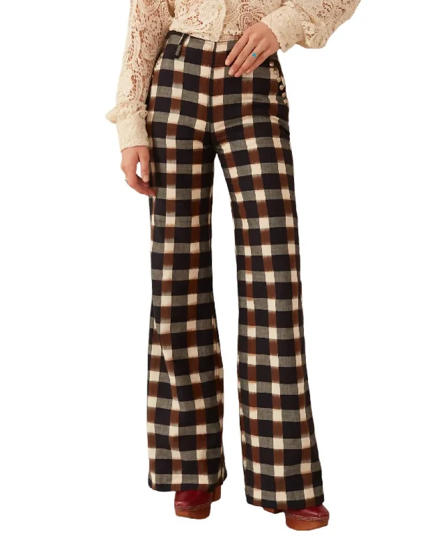 One-DAY Sale Charlie Plaid Princess Pant In Blue Navy