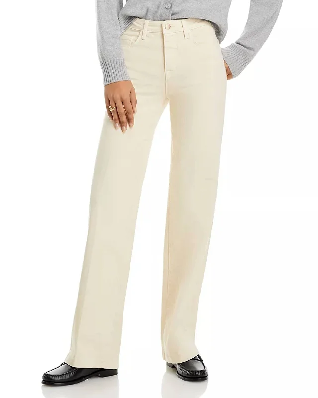 Special Offer Clayton High Rise Wide Leg Jeans In Oat