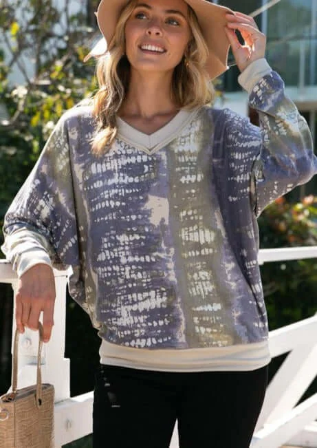 Today’s Deal Olive & Indigo French Terry Sweatshirt Made in USA