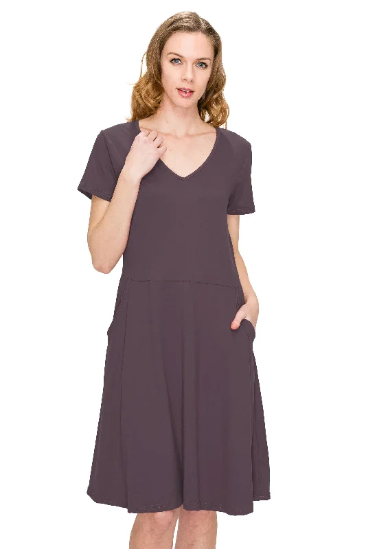 Overstock Sale Casual Short Sleeve T Shirt Swing Dress