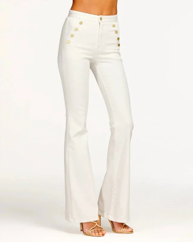 Steals and Deals Helena High Rise Flare Jean In White