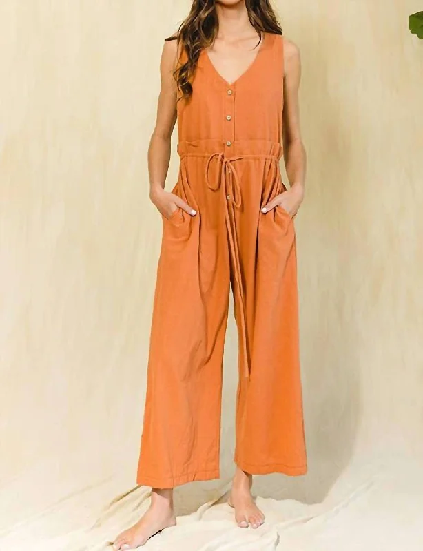 Incredible Offers Irie Sleeveless Jumpsuit In Camel