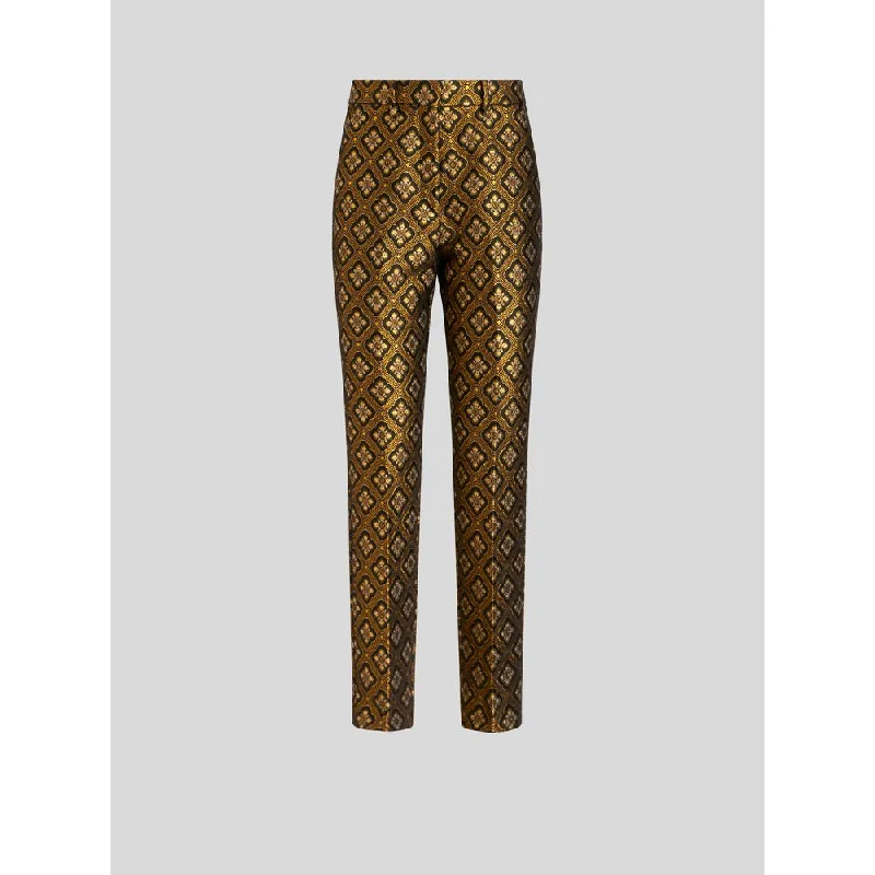 Deal Frenzy JACQUARD TROUSERS WITH MEDALLIONS