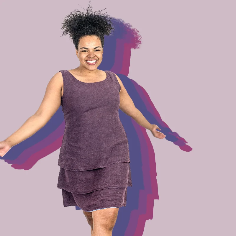 TIME-Limited Offer JACQUELINE Short Hemp Gown Dress (Discontinued) (FINAL SALE) (43% off)