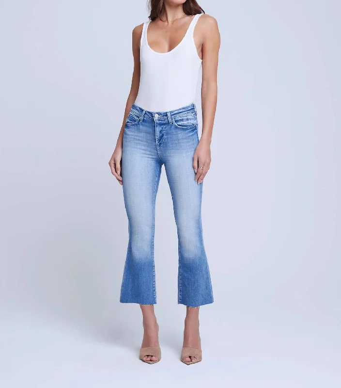 Lowest Price Kendra High-Rise Cropped Flare Jeans In Balboa