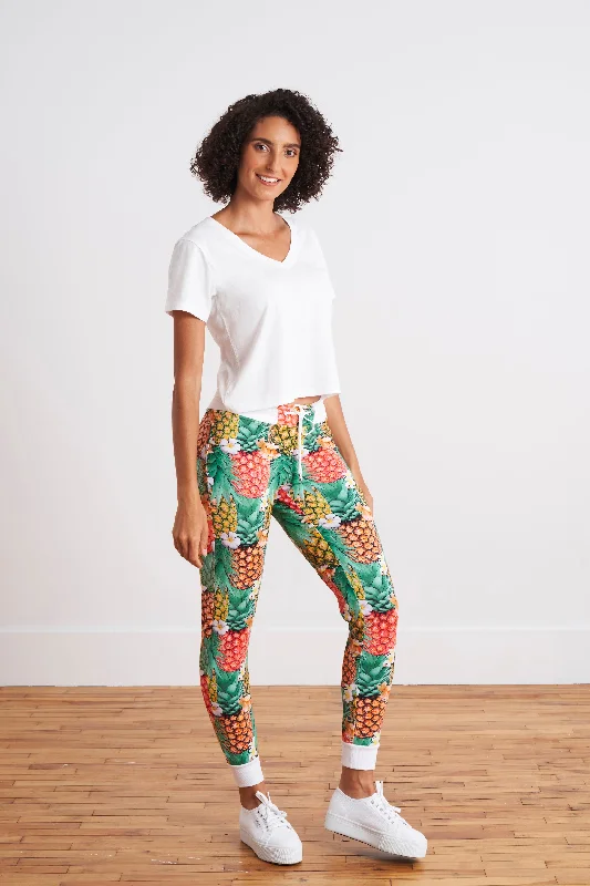 Can't Miss Kiara Pineapple Print Jogger Pants