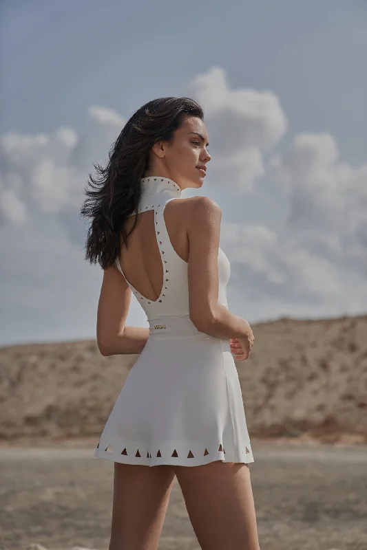 Year-End Sale Lavish Laser Cut Zip Dress
