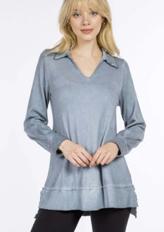 Great Deals Split Neck Collar Tunic Made in USA