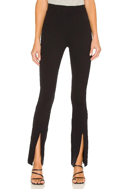 Early Access Neoprene Split Front Pants In Black