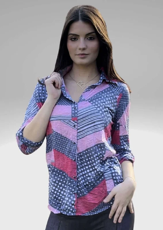 Online Exclusive Patriotic Crushed Snap Down Designer Shirt Made in USA