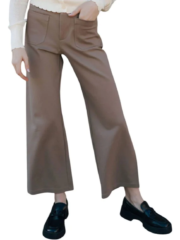 Last Chance Ponte Crop Pants In Mocha