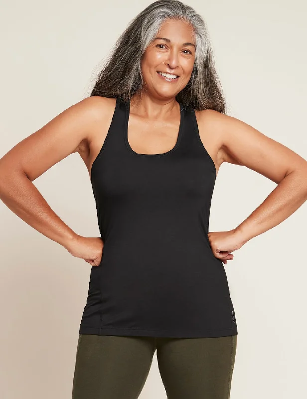 Now or Never Racerback Active Tank - Black