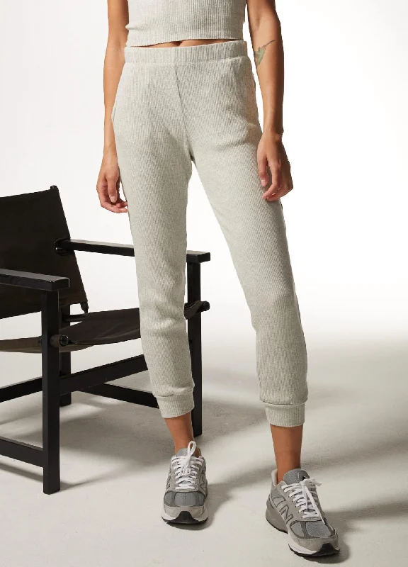 Act Now Rib Jogger In Oatmeal