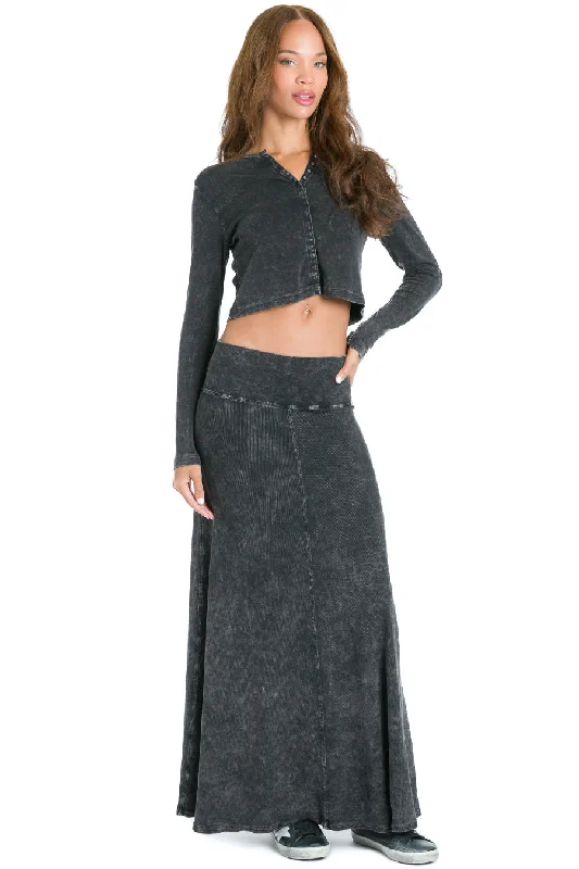 Markdowns Rolldown Ribbed Sweep Skirt