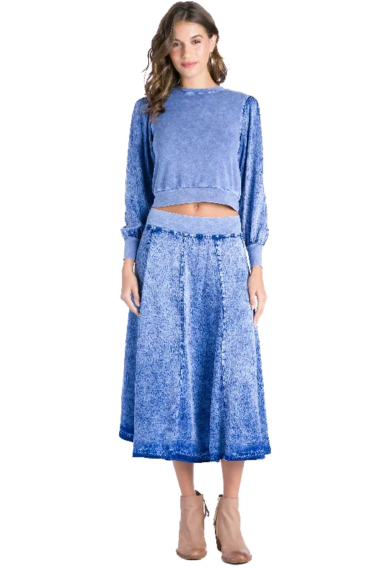 Quick Sale Satin Princess Panel Midi Skirt