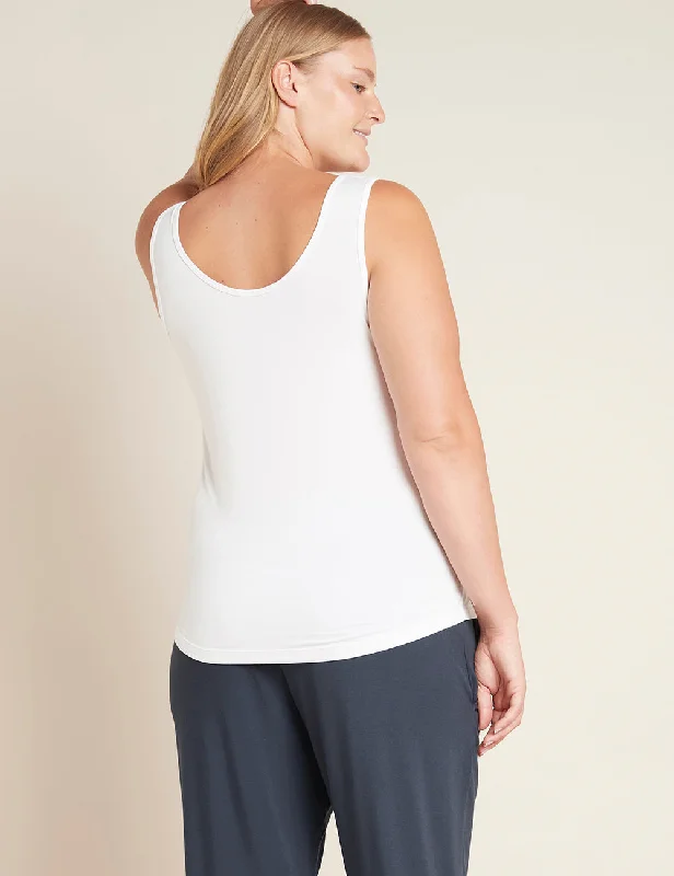 Price Cut Tank Top - White