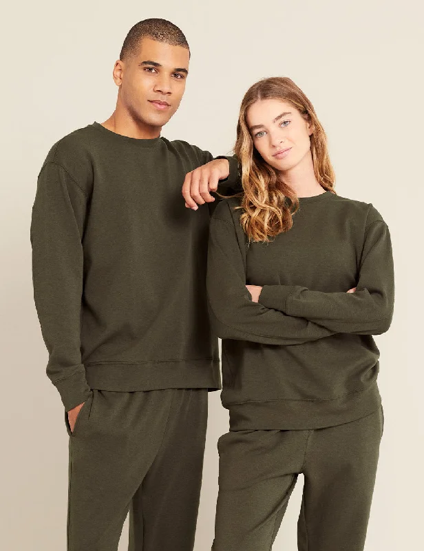 Grand Opening Sale Unisex Crew Neck Sweater - Dark Olive