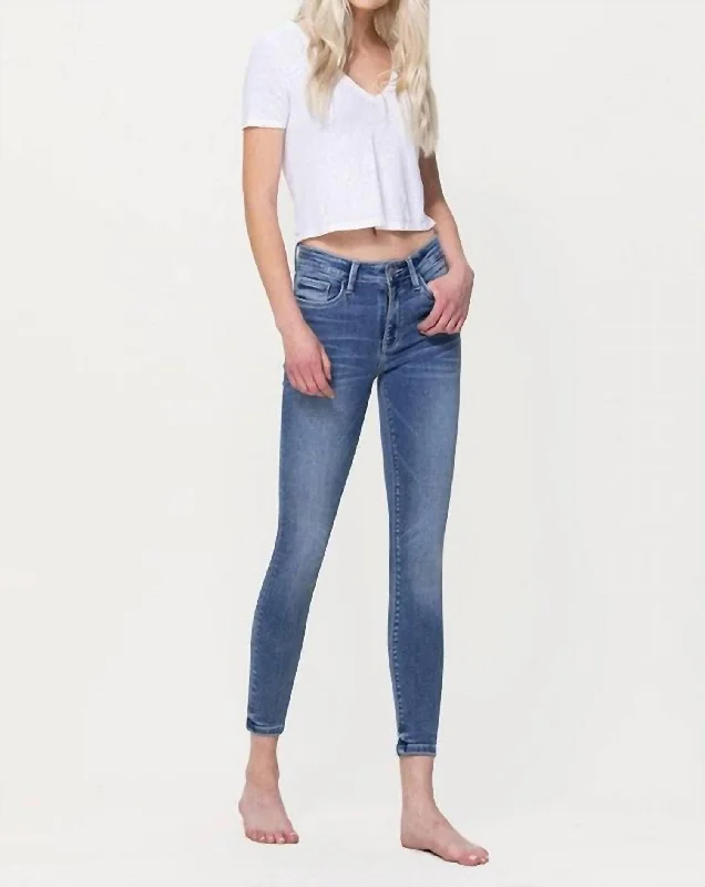 Special Savings Viv Mid Rise Crop Skinny Jean In Medium Wash