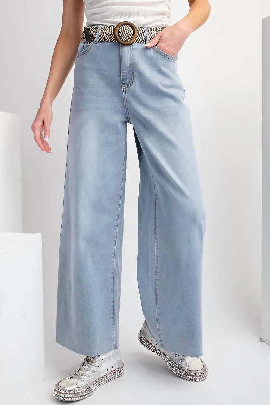 Limited Time Offer Wide Legged Jean In Light Denim