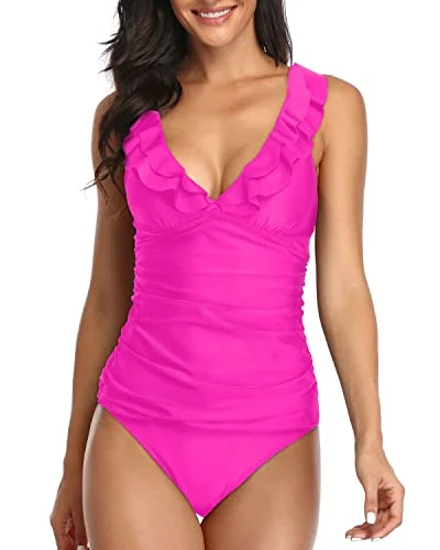 Exclusive Savings Women's Flattering Two Piece Bathing Suits For A Slimming Silhouette-Neon Pink