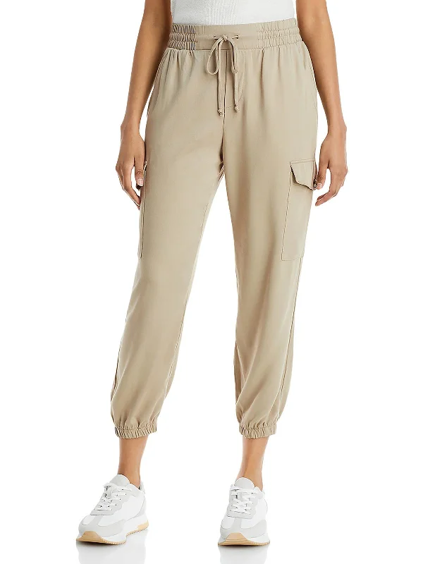Today's Special Womens Cargo Drawstring Jogger Pants